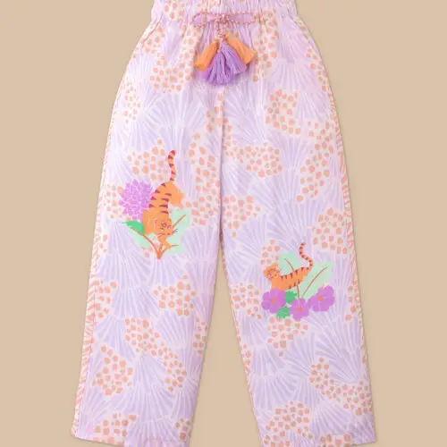 Girls Shiv Pants with Tiger Print