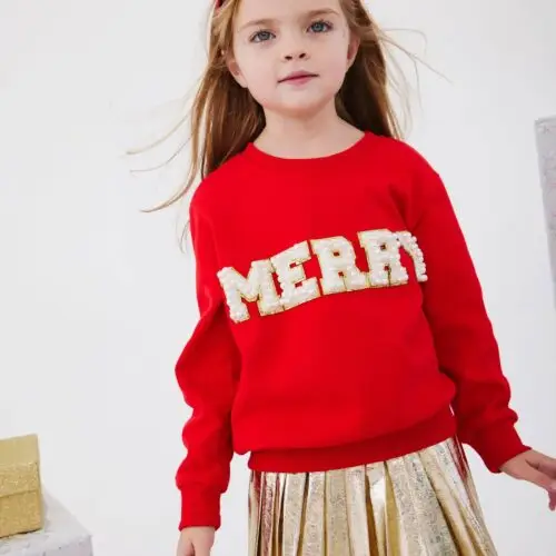 Merry Pearl Sweatshirt (Red)