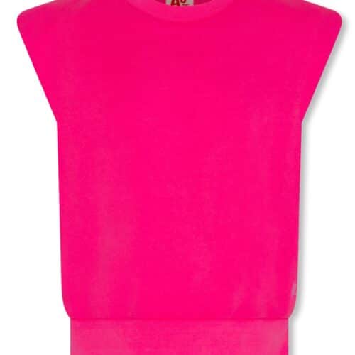 Girls Hot Pink Sleeveless T-Shirt