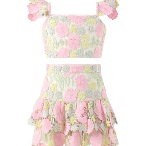 Estella Frill Embroidered Set