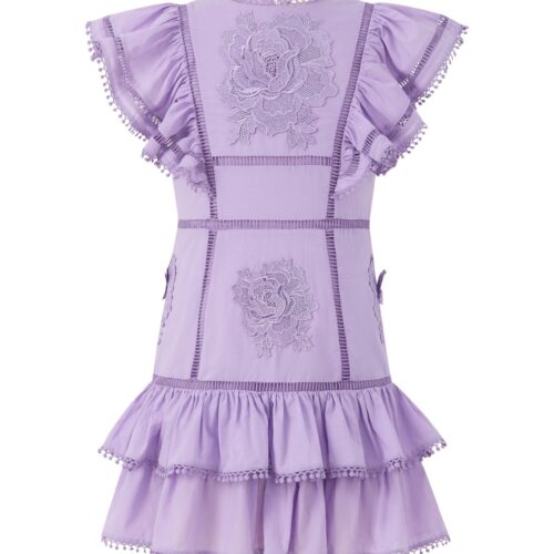 Carloyn Frill Cotton Mini Dress