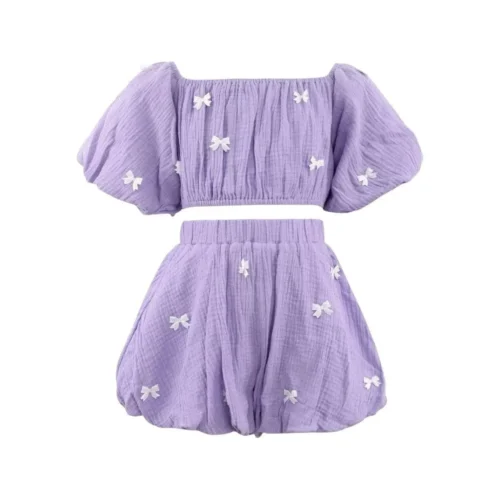 Lavender Hailey Bow Bubble Set