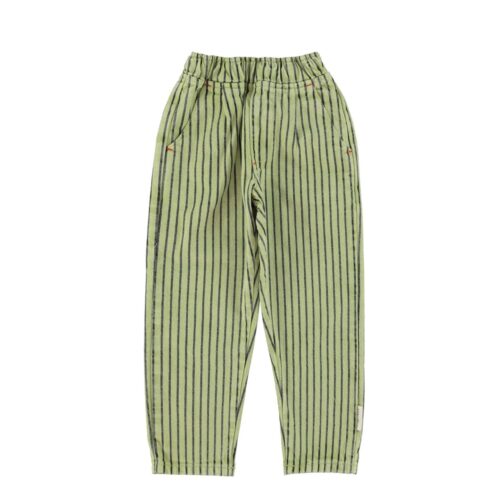 Green Indigo Stripe Trousers