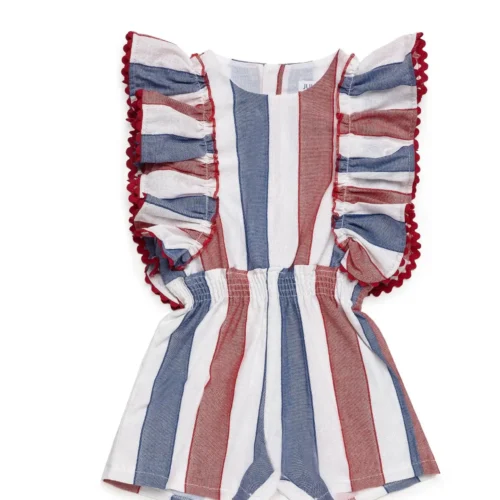 Striped Short Jumpsuit