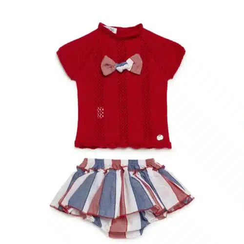 Baby Girl Knit Striped Set