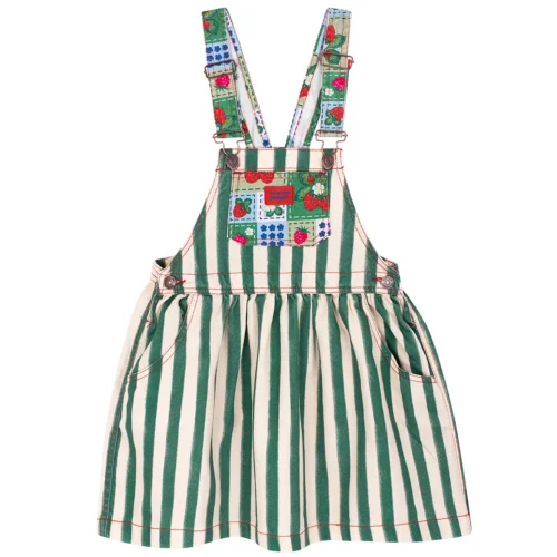 Fragola Girls Striped Overall Skirt