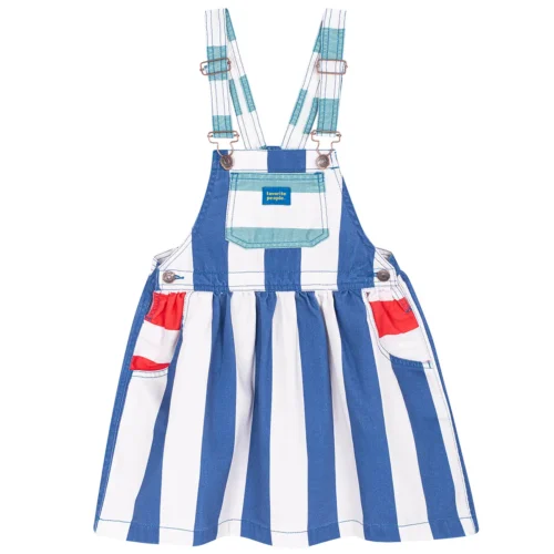 Capri Girls Striped Overall Skirt