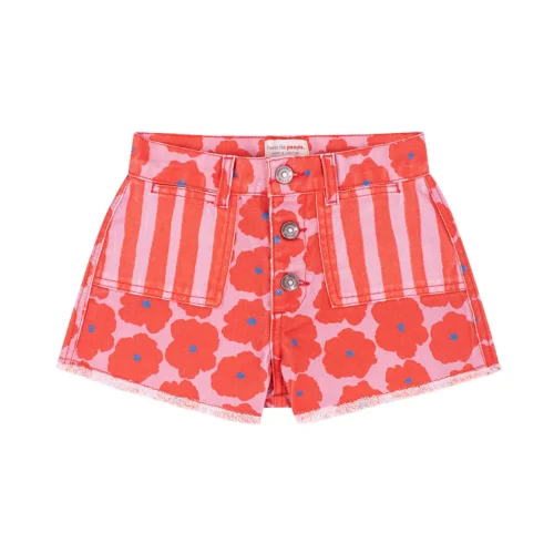 Napoli Girls Floral Stripe Shorts