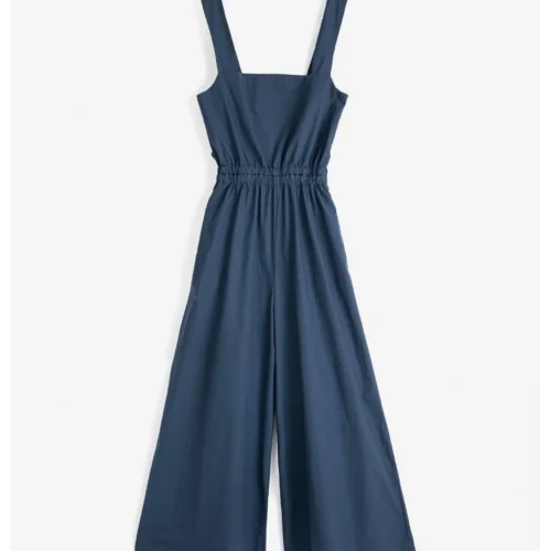 Textured Cotton Strap Overall