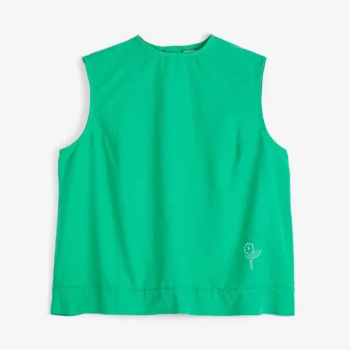 Green Cotton Top Women
