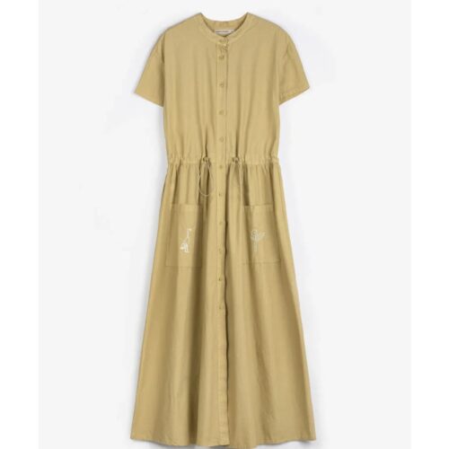Round Collar Shirt Dress
