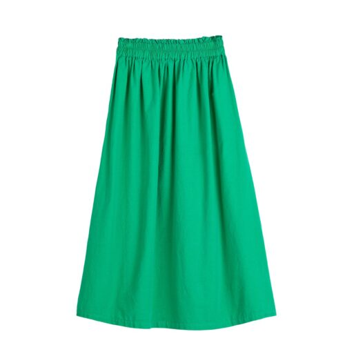 Green Cotton Skirt Women